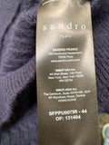 Sandro Navy Blue V-Neck Sweater with Red and Blue Accents (unisex) S:1 (preowned)