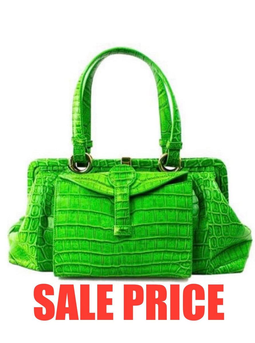 Bottega Veneta Green Crocodile Leather Bag (PREOWNED) – Majolie
