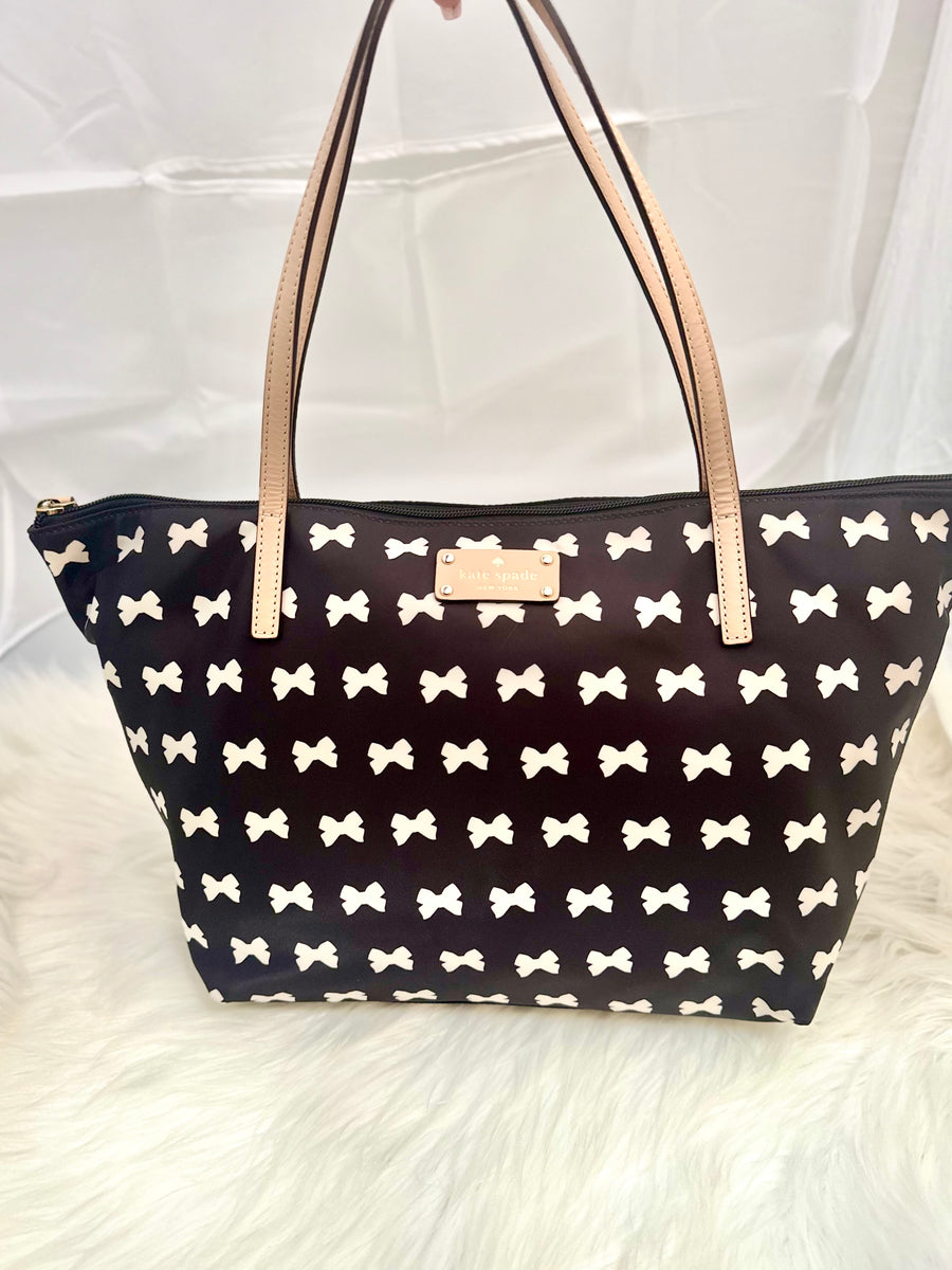 Kate Spade Black, Nylon, Puffer purchases Bag W/Bow!