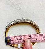 Vintage Swarovski Gold Plated
Clear Crystal Hinged Bangle
Bracelet (preowned)