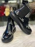 Alexander McQueen Studded Chelsea Boots size 38.5 D (preowned)