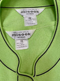 Misook matching twinset features a vibrant lime green 2pc size 1X (preowned)