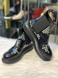 Alexander McQueen Studded Chelsea Boots size 38.5 D (preowned)