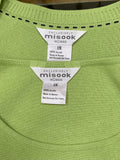 Misook twinset includes an open-front long-sleeve cardigan (2pc) size 1X (preowned)