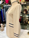 ST. JOHN COLLECTION WOOL JACKET size 2
 Cream and Black Women's Coat(preowned)