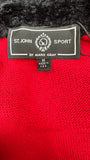 ST. JOHN SPORT Santana knit Red Zip Up Jacket size M (pre-owned)