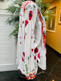 Johnny Was White Blousewith Colorful Floral Embroidery S: small (preowned)