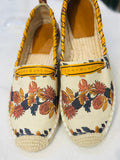 Tory Burch Beige Floral Espadrilles size 7 (preowned)