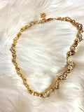 Swarovski Swan White Crystal Marquise Leaves Sparkling Choker Necklace (preowned)