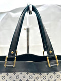 Louis Vuitton Blue Canvas Leather Tote Bag (preowned)