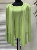 Misook twinset includes an open-front long-sleeve cardigan (2pc) size 1X (preowned)