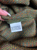 St. John Collection Olive Multicolor Tweed Jacket and Skirt Set (preowned)