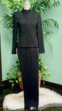 St. John Basics Black Button Up knit Jacket size 2 ( preowned)