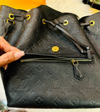 LOUIS VUITTON MONTSOURIS BLACK LEATHER BACK PACK (preowned)