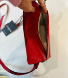 Lodis Red Leather front flap Crossbody Bag (preowned new with tags)