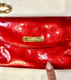 Louis Vuitton Shiny Red cross body with Gold Chain (preowned)