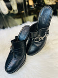 COACH Black Leather Heels (preowned)