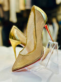 Gold Christian Louboutin Pumps (preowned)