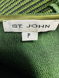 St. John Dark Green Military Style Hook & Eye Knit Jacket and Top (2pc) (preowned)