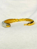 Vintage Swarovski Gold Plated
Clear Crystal Hinged Bangle
Bracelet (preowned)