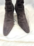 PRADA gray suede booties size 37 (preowned)