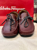 Salvatore Ferragamo Men's Burgundy Leather Driving Loafers S: 7.5 US (preowned)