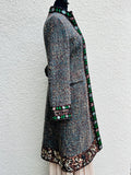 Nanette Lepore Multicolor Embroidered Trench Coat (preowned)size 8