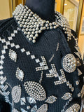 CLASSIQUES SPORT sweater/Jacket with Rhinestone Collar S: XS (preowned)