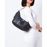 Coach Midnight Black Leather Shoulder Bag (preowned)