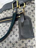 Louis Vuitton Blue Canvas Leather Tote Bag (preowned)