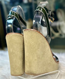 Miu Miu wedge Heels size 7.5 (preowned)