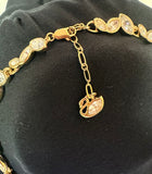 Swarovski Swan White Crystal Marquise Leaves Sparkling Choker Necklace (preowned)