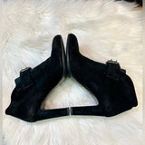 Prada Booties suede Silver Buckle size 40 (preowned)