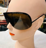 Porsche Design men’s ' Shield Sunglasses - Black Frame with Brown Lens (preowned)
