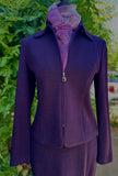 ST. JOHN COLLECTION 2 Pc. Jacket & Skirt in Dark Grape  Color, size 2 (pre owned)