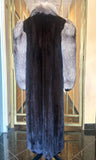 Genuine Vintage Full Length Ranch Mink and Fox Fur Coat S:14 (preowned)