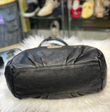 Marc by Marc Jacobs Black Leather Structured Tote Handbag with Gold Hardware (preowned)