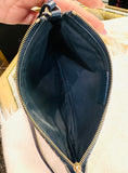 Dior Navy and Beige Monogram Saddle Shoulder Bag with Gold Hardware (preowned)