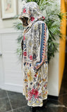 Johnny Was EmbroideredHooded Duster Cardigan S:small Flowy Bohemian (preowned)