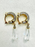 Swarovski swan logo clear rhinestone,and clip