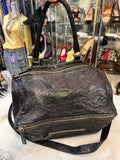 Givenchy Black Textured Leather Shoulder Bag (preowned)