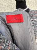 Carolina Herrera 2 Pc skirt set gray w/multi colors size 2 (preowned)