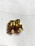 Swarovski Gold Earrings with Pink Crystals (preowned)