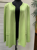 Misook twinset includes an open-front long-sleeve cardigan (2pc) size 1X (preowned)