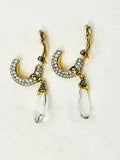 Swarovski swan logo clear rhinestone,and clip