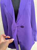 Armani Collezioni Purple Silk
Single Button Front Long Blazer size 2 (preowned)