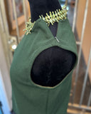 St. John Dark Green Military Style Hook & Eye Knit Jacket and Top (2pc) (preowned)