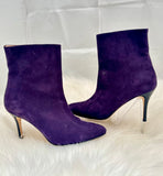 Authentic Manolo Blahnik Purple Suede Boots size 37 (preowned)