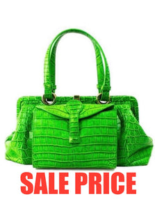 Bottega Veneta Green Crocodile Leather Bag (PREOWNED)