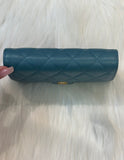 Chanel Blue / turquoise Quilted Leather Wallet (preowned)